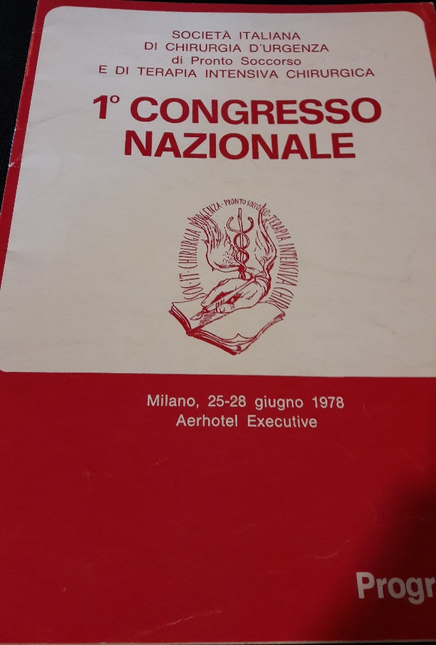 Copertina del programma del primo Congresso nazionale SICUPSTIC, Milano 1978
